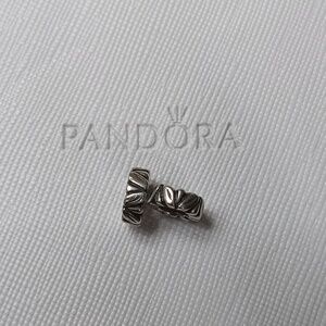 Pandora Vintage Stirling Silver Leaves Spacers (Set Of 2)